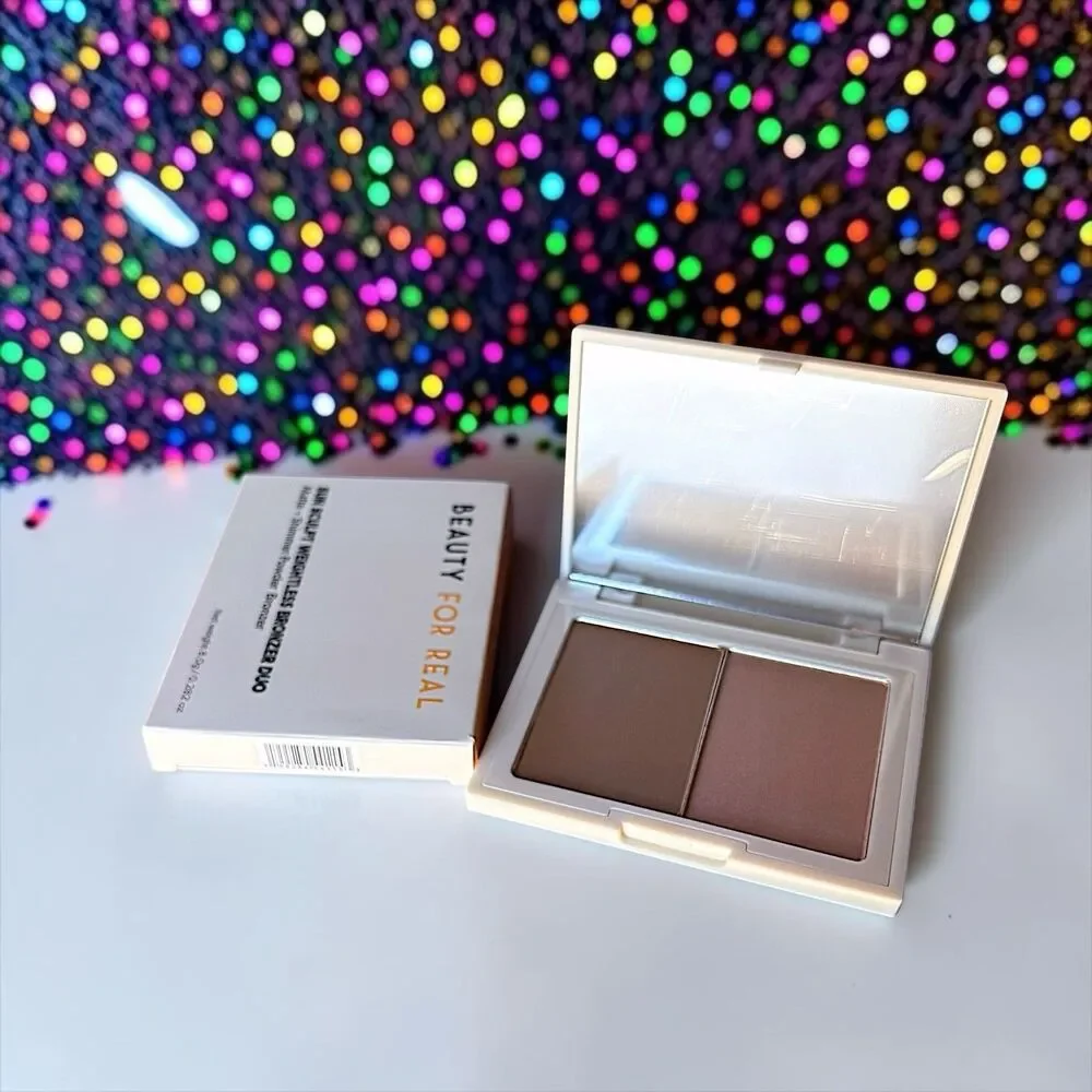 BEAUTY FOR REAL Sun Sculpt Weightless Bronzer Duo in Good Day Sunshine 0.282 oz